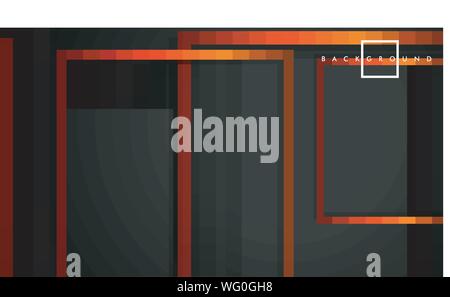 Vektor modernen abstrakten Quadrate Hintergründe. Mit einem schwarz orange gradient.eps 10 Vorlage Stock Vektor