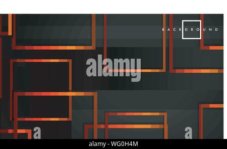 Vektor modernen abstrakten Quadrate Hintergründe. Mit einem schwarz orange gradient.eps 10 Vorlage Stock Vektor