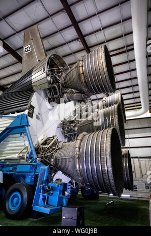 Saturn V-Rakete am NASA Johnson Space Center in Houston, Texas Stockfoto