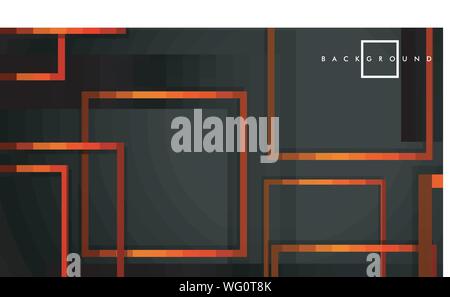 Vektor modernen abstrakten Quadrate Hintergründe. Mit einem schwarz orange gradient.eps 10 Vorlage Stock Vektor