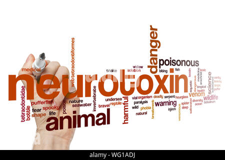 Neurotoxin Wort cloud Konzept Stockfoto