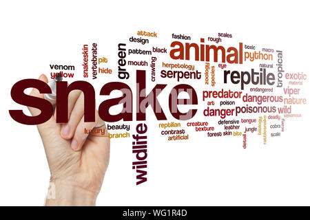 Schlange Wort cloud Konzept Stockfoto