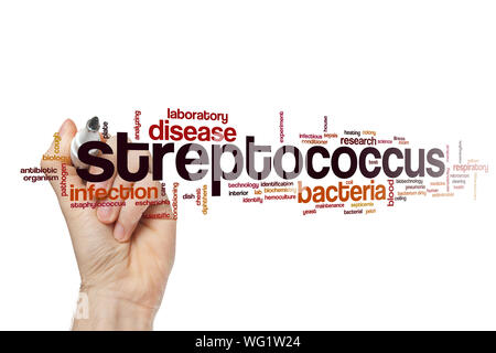 Streptococcus Wort cloud Konzept Stockfoto