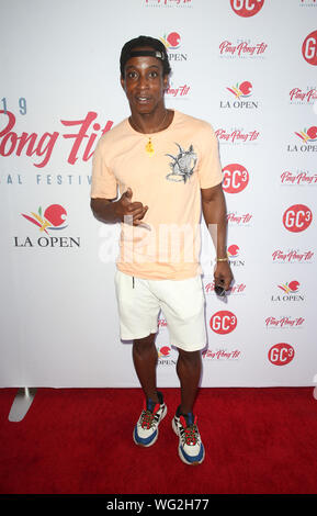 Long Beach, USA 31 Aug, 2019. Shaka Smith, 2019 LA Ping Pong Open Celebrity Invitational Turnier am Long Beach Convention Center in Long Beach, Kalifornien am 31. August 2019. Credit: Faye Sadou/Medien Punch/Alamy leben Nachrichten Stockfoto