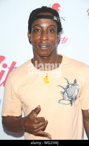 Long Beach, USA 31 Aug, 2019. Shaka Smith, 2019 LA Ping Pong Open Celebrity Invitational Turnier am Long Beach Convention Center in Long Beach, Kalifornien am 31. August 2019. Credit: Faye Sadou/Medien Punch/Alamy leben Nachrichten Stockfoto