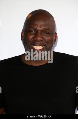 Long Beach, USA 31 Aug, 2019. Olden Polynice, 2019 LA Ping Pong Open Celebrity Invitational Turnier am Long Beach Convention Center in Long Beach, Kalifornien am 31. August 2019. Credit: Faye Sadou/Medien Punch/Alamy leben Nachrichten Stockfoto