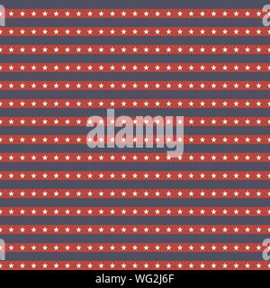 US Flag Farbe rot, Blue Star stripes nahtlose Muster wiederholen background-fasernden Lappen Designs, Hintergrund, Hintergrundbild etc. Stock Vektor