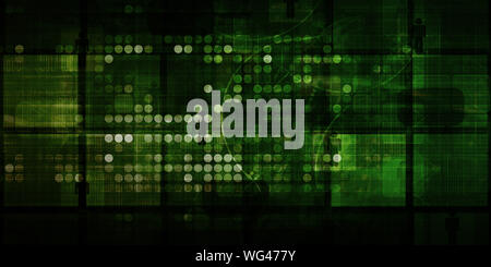 Daten Wissenschaft mit Punkten von Informationen Analyse Stockfoto