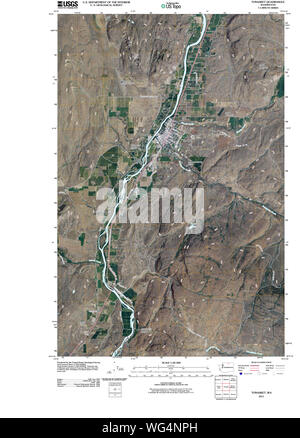 USGS Topo Karte Staat Washington WA Tonasket 20110503 TM Wiederherstellung Stockfoto