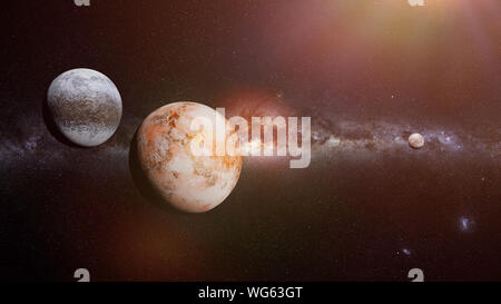 Außerirdische Welten, Planeten in fernen Sonnensystem Stockfoto