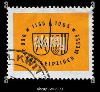 Stempel gedruckt in Deutschland - Demokratische Republik (DDR), zeigt Leipziger Frühjahrsmesse, ca. 1964 Stockfoto
