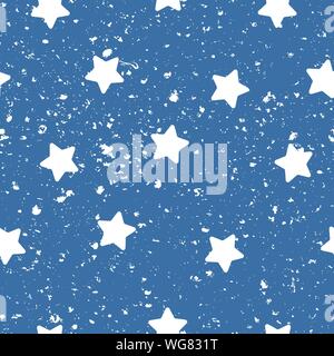 Vektor grunge Stars nahtlose Muster Stock Vektor