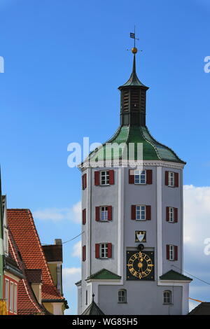 Unteres Tor in Günzburg ist eine Stadt in Bayern, Deutschland, mit vielen historischen Sehenswürdigkeiten Stockfoto