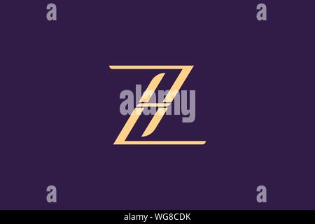 Kreative Innovative Initial logo ZH HZ Z minimalen Luxus Monogramm. Professionelles Design. Premium Business Schriftbild. Alphabet Symbol. Stock Vektor