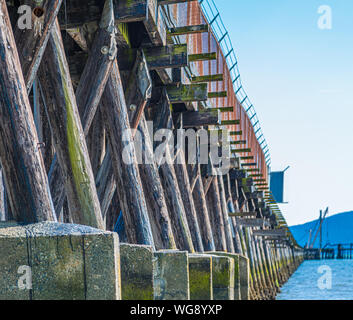 Einem alten, verlassenen Pier in der Bucht Bellingaham im Staat Washington Stockfoto