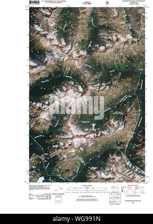 USGS Topo Karte Staat Washington WA Washington Pass 20110427 TM Wiederherstellung Stockfoto