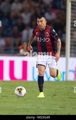 Gary Medel (Bologna) während Erie der Italienischen eine "Übereinstimmung zwischen Bologna 1-0 Spal an Renato Dall Ara Stadium am August 30, 2019 in Bologna, Italien. (Foto von Maurizio Borsari/LBA) Stockfoto