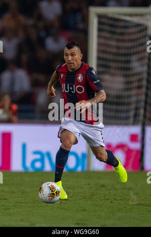 Gary Medel (Bologna) während Erie der Italienischen eine "Übereinstimmung zwischen Bologna 1-0 Spal an Renato Dall Ara Stadium am August 30, 2019 in Bologna, Italien. (Foto von Maurizio Borsari/LBA) Stockfoto