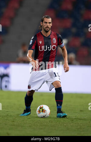 Andrea Poli (Bologna) während Erie der Italienischen eine "Übereinstimmung zwischen Bologna 1-0 Spal an Renato Dall Ara Stadium am August 30, 2019 in Bologna, Italien. (Foto von Maurizio Borsari/LBA) Stockfoto