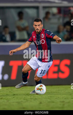 Nicola Sansone (Bologna) während Erie der Italienischen eine "Übereinstimmung zwischen Bologna 1-0 Spal an Renato Dall Ara Stadium am August 30, 2019 in Bologna, Italien. (Foto von Maurizio Borsari/LBA) Stockfoto