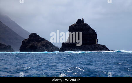 Meer reisen Hintergrund - Reisen auf seaferry von La Graciosa, kleine Inselchen Farion de Afuera Stockfoto