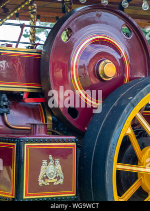 Traditionelle wieder Traktion Motor im Outdoor Rallye. Stockfoto