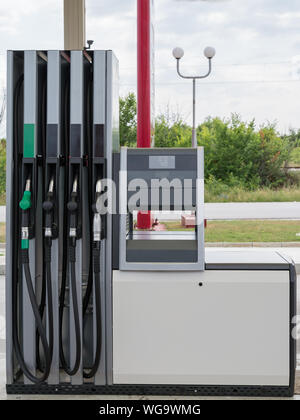 Heizöl benzin Dispenser. Tankstelle. Stockfoto