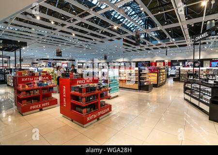 Moskau, Russland - 26. Juni. 2019 Sheremetyevo International Airport Terminal B Stockfoto