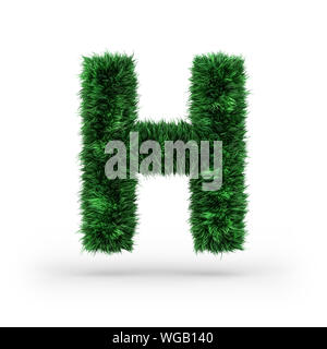 Großbuchstaben grün und Ökologie Font. Schreiben H. 3D-Rendering Stockfoto