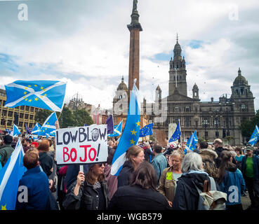 Paisley, Schottland, Großbritannien. 24. August 2019: einem Massenprotest in Glasgow, gegen die Entscheidung der britischen Regierung abgeschaltet wurde (Westminster) Stockfoto