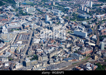 Ein Luftbild von Newcastle upon Tyne, Stadtzentrum, North East England, Großbritannien Stockfoto