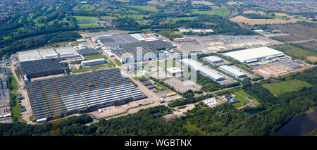 Opel Fahrzeug ab Werk in Ellesmere Port, North West England, Großbritannien Stockfoto