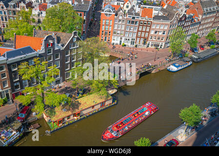 Luftaufnahme von Amsterdam, Niederlande Stockfoto