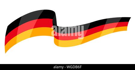 Banner der deutschen Flagge Farben. Nationale dekoratives Objekt. Stock Vektor