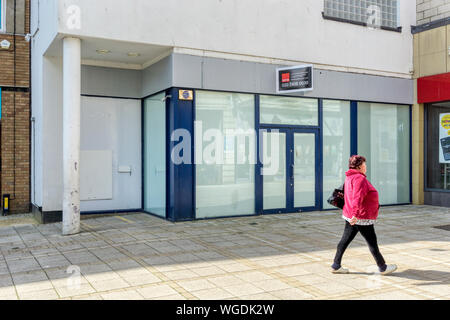 Leer shop Einheit in Vancouver Viertel von King's Lynn Stadtzentrum. King's Lynn ist eine der Städte, für die Unterstützung der neuen Regierung Städte finanzieren. Stockfoto