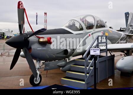 EMB-314 Super Tucano/ALX-Trainer und leichtes Kampfflugzeug auf Static Display an der Royal International Air Tattoo 2019 Stockfoto