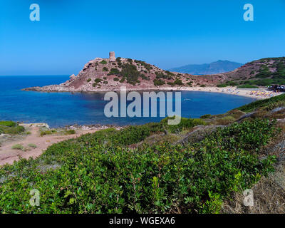 Porticciolo Strand in Sardinien Stockfoto