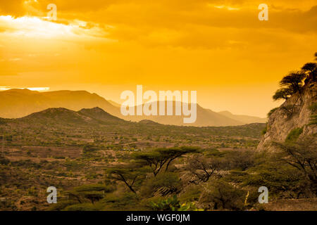 Wüste der Östlichen Äthiopien in der Nähe von Somalia Stockfoto