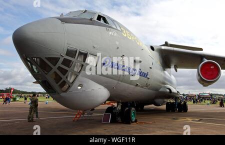 Ukrainische Luftwaffe Iljuschin Il-76 'Offen' auf Static Display an der Royal International Air Tattoo 2019 Stockfoto