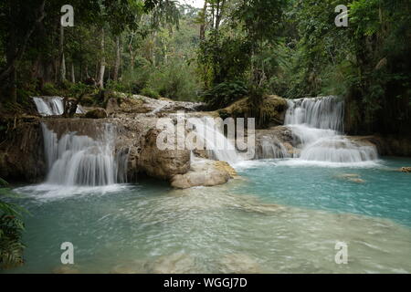 Kuang Si Wasserfall, Luang Prabang, Laos Stockfoto