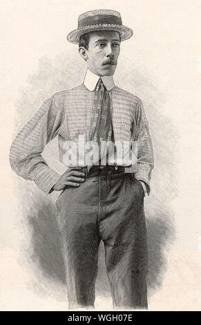 ALBERTO SANTOS-DUMONT (1873-1932) brasilianische Erfinder und Luftfahrt-Pionier Stockfoto