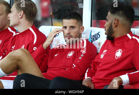 WAREGEM, Belgien - 01 September: Kevin Mirallas von Antwerpen während der Jupiler Pro League Spieltag 6 zwischen Zulte Waregem und Royal Antwerpen FC am 01 September, 2019 in Waregem, Belgien. (Foto von Vincent Van Doornick/Isosport) Credit: Pro Schüsse/Alamy leben Nachrichten Stockfoto