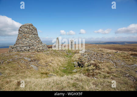 Neun Standards Rigg ist der Gipfel von Hartley fiel in den Pennine Hills von engalnd auf der Grenze zwischen Cumbria und North Yorkshire, Kirkby Stephen, Stockfoto