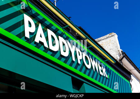 Paddy Power Wettstube (Abtei Holz, UK) Stockfoto