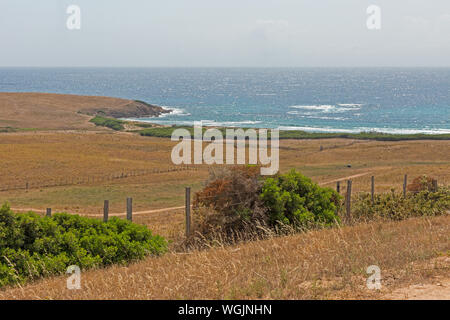 Landschaft der Insel Korsika. Capo di Feno Beach in der Nähe von Ajaccio, Frankreich. Stockfoto