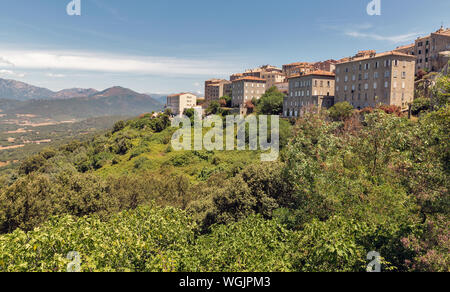 Beeindruckenden mittelalterlichen Bergdorf Sartene in Korsika, Frankreich. Stockfoto