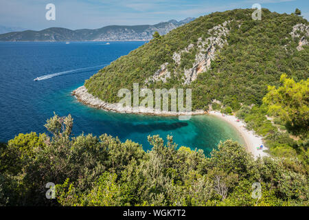 Bucht mit hiden Beach in Insel Korcula Stockfoto