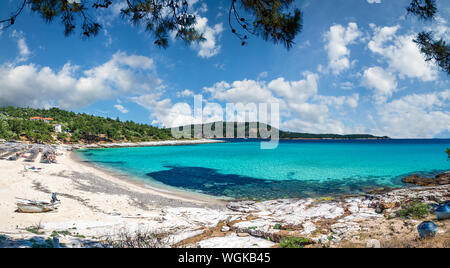 Landschaft mit Strand Psili Ammos auf Thassos Inseln, Griechenland Stockfoto