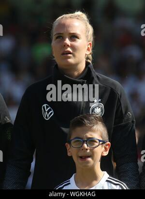 Kassel, Deutschland. 31 Aug, 2019. firo: 2019/2020 31.08.2019 Fußball, Frauen, Damen. Em-Qualifikation, Nationalmannschaft Deutschland - Montenegro 10:0 Merle Frohms, Porträt | Quelle: dpa/Alamy leben Nachrichten Stockfoto