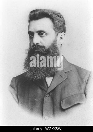 Theodor Herzl, Theodor Herzl (1860-1904), österreichisch-jüdischer Journalist, Dramatiker, politischer Aktivist und Schriftsteller, war der Vater des modernen politischen Zionismus. Stockfoto